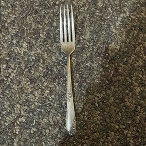 Elegant Silver Floral Flatware Fork